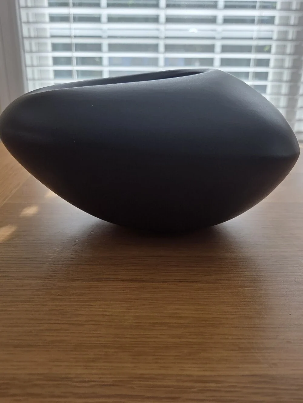 Vintage IKEA Bigarro Vase – Matte Black Organic Ceramic Sculpture